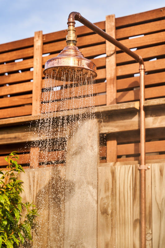 Copper Outdoor Shower Kit - Hot & Cold
